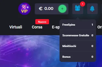 Icône cadeau dans l'en-tête du site MyStake